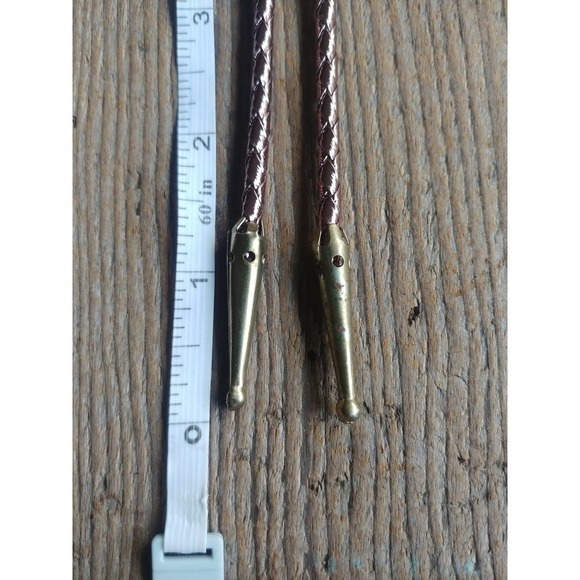 Vintage Handcrafted Love Charm Bolo Tie // Abstract Western String Tie - Picture 7 of 10